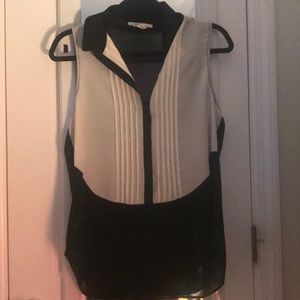 Black and white BCBG blouse size medium